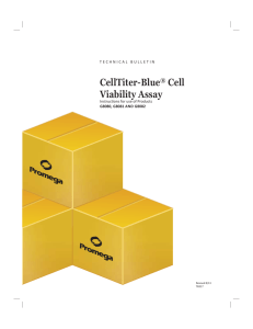 CellTiter-Blue Cell Viability Assay Technical Bulletin