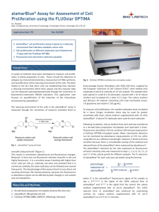 alamarBlue® Assay for Assessment of Cell