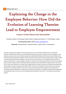 Explaining the Change in the Employee Behavior: How