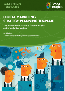 DIGITAL MARKETING STRATEGY PLANNING TEMPLATE Your
