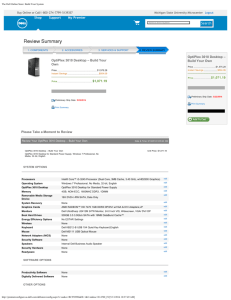 The Dell Online Store: Build Your System
