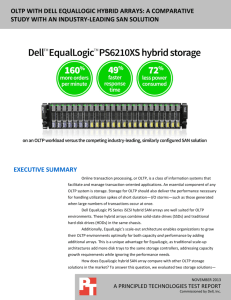 OLTP with Dell EqualLogic hybrid arrays: A comparative study with
