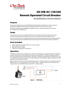 GS-IOB-AC-120/240 Remote Operated Circuit Breaker