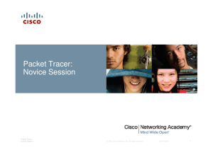 Packet Tracer: Novice Session Novice Session