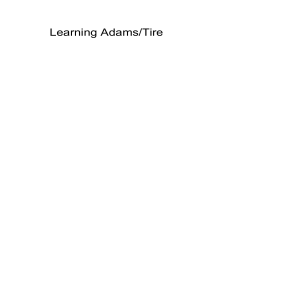 Learning Adams/Tire
