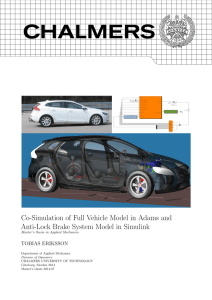 Co-Simulation of Full Vehicle Model in Adams and Anti