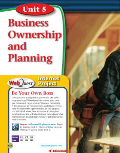 Chapter 16: Types of Business Ownership