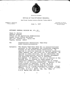 1987-087 | 6/1/1987 | Kansas Attorney General Opinion | Robert T