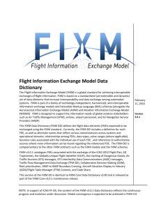 Flight Information Exchange Model Data Dictionary