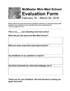 final evaluation form - McMaster University Mini