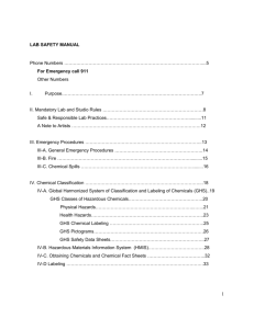 Lab Safety Manual - The Evergreen State College