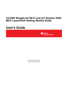 CC3200 SimpleLink Wi-Fi and IoT Solution With MCU LaunchPad