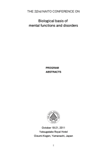 Biological basis of mental functions and disorders