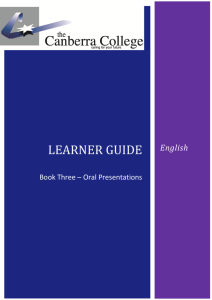 English learner Guide - Oral Presentations