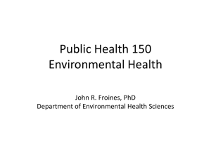 Public Health 150 Environmental Health