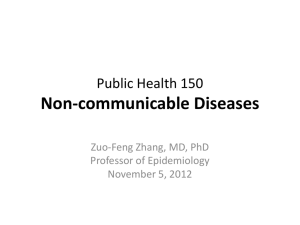 Public Health 150 Non-communicable Diseases