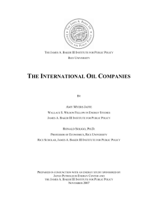 The International Oil Companies - James A. Baker III Institute for