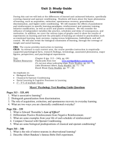 Unit 2: Study Guide Learning