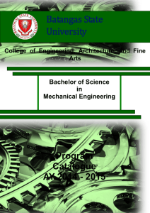 bs mechanical engineering - Batangas State University