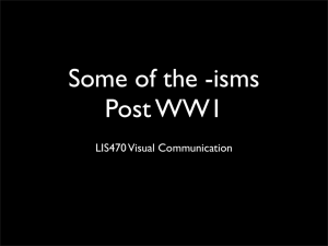 Some of the -isms Post WW1