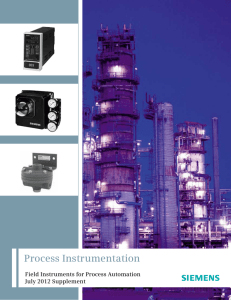 Process Instrumentation-Field Instruments for Process