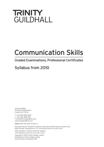 Communication Skills - Trinity College London