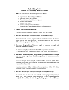 Student Study Guide Chapter 14: Achieving Muscular Fitness 1