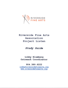 Riverside Fine Arts Association Project Listen Study Guide