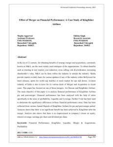 Effect of Merger on Financial Performance: A Case Study of