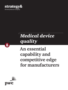 Medical device quality - Strategy