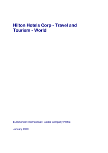 Hilton Hotels Corp - Travel and Tourism