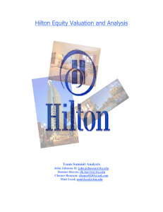 Hilton Equity Valuation and Analysis