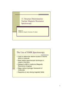 The Use of NMR Spectroscopy