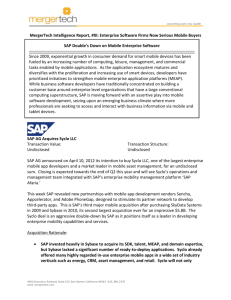 MergerTech Intelligence Report, #XI: Enterprise Software Firms Now