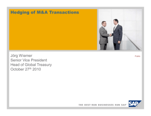 Hedging of M&A Transactions