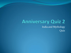 Answers to “Anniversary Quiz 2 – India and Mythology Quiz”