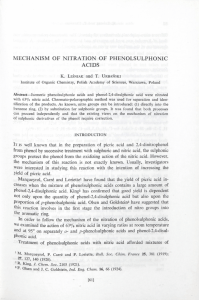 MECHANISM OF NITRATION OF PHENOLSULPHON1C ACIDS