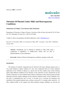 Nitration of Phenols under Mild and Heterogeneous Conditions