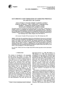 occurrence and formation of nitrated phenols in and out of cloud