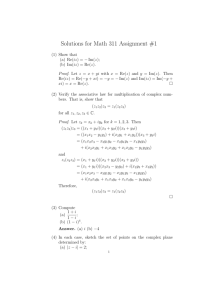Solutions for Math 311 Assignment #1