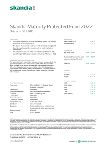 Skandia Maturity Protected Fund 2022