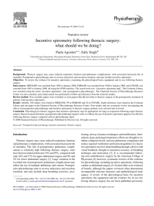 Incentive spirometry following thoracic surgery: what should we be