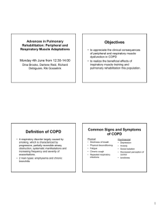 Objectives Definition of COPD