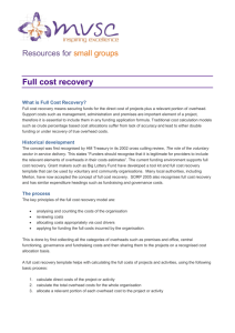 Full cost recovery - Merton Voluntary Service Council