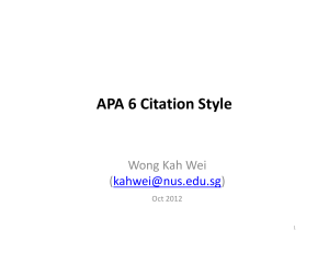 APA 6 Citation Style