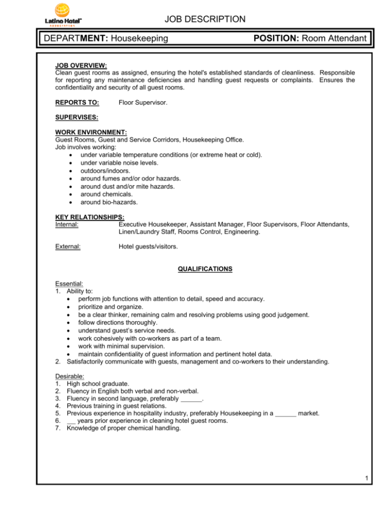 housekeeping-room-attendant-job-description