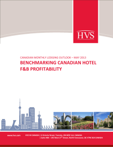 BENCHMARKING CANADIAN HOTEL F&B PROFITABILITY
