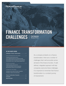 Finance Transformation Challenges