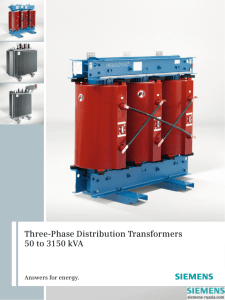 Three-Phase Distribution Transformers 50 to 3150 kVA