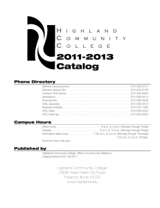 2011-2013 Catalog - Highland Community College
